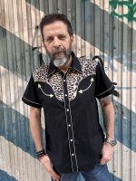 TEJUELAS WESTERN MANGA CORTA LEOPARDO
